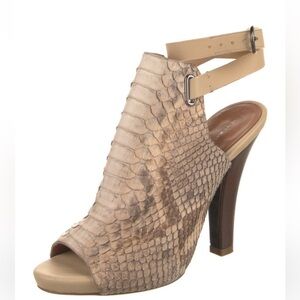 Devi Kroell Python Cutout Accent Slingback Sandals Size: 7